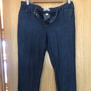 Gap slim cropped dark chambray pants